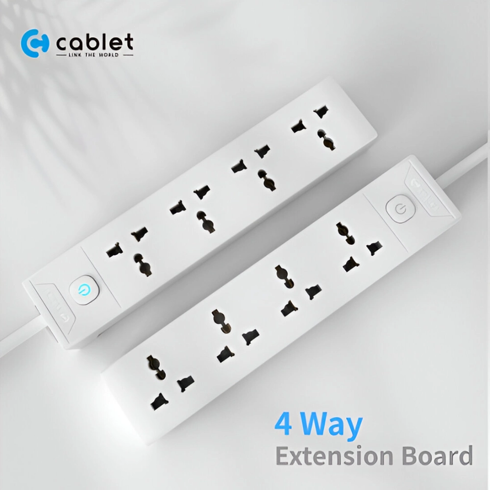 Cablet Spike 4 Socket 1 Switch 1.8m